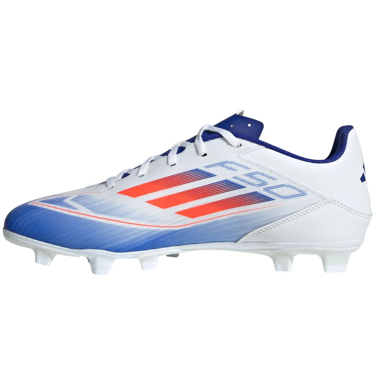 adidas F50 Club FxG Football Boots - Adult - White/Red/Lucid Blue