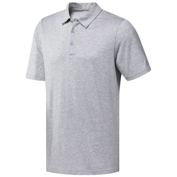 adidas Golf Men's Medium Grey Heather Cotton Hand Polo