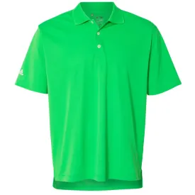 adidas Golf Men's Solar Lime/White Climalite Basic Sport Shirt