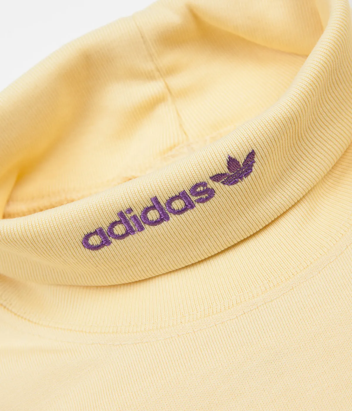 Adidas High Collar Long Sleeve T-Shirt - Easy Yellow / Active Purple