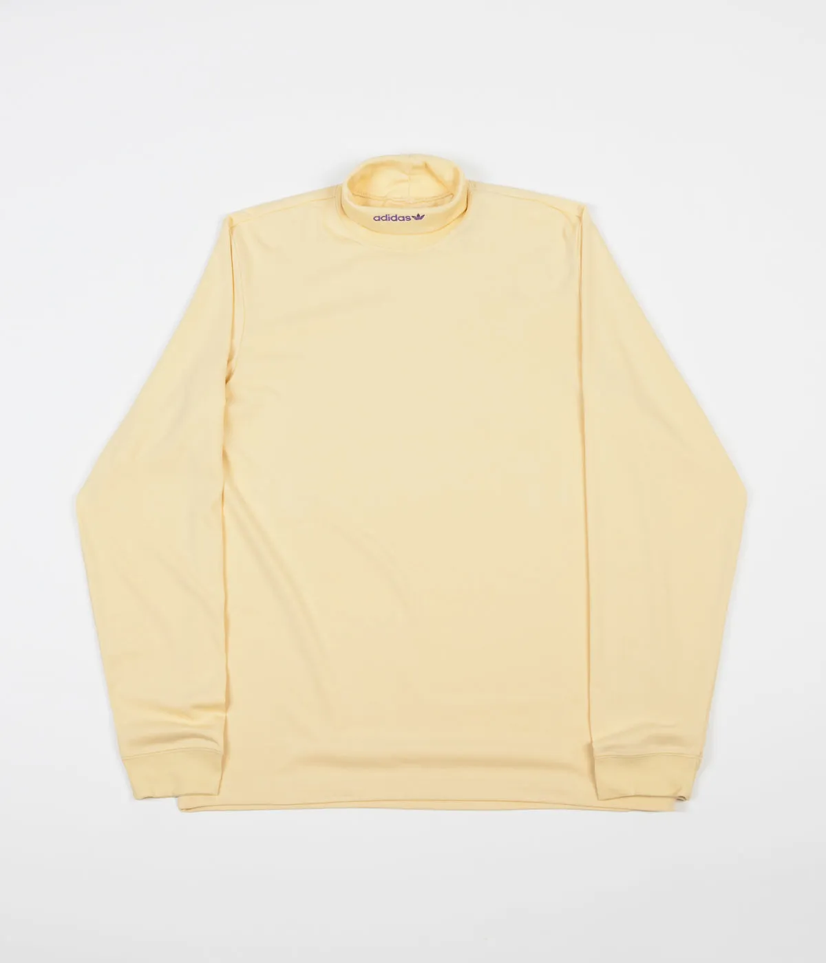 Adidas High Collar Long Sleeve T-Shirt - Easy Yellow / Active Purple