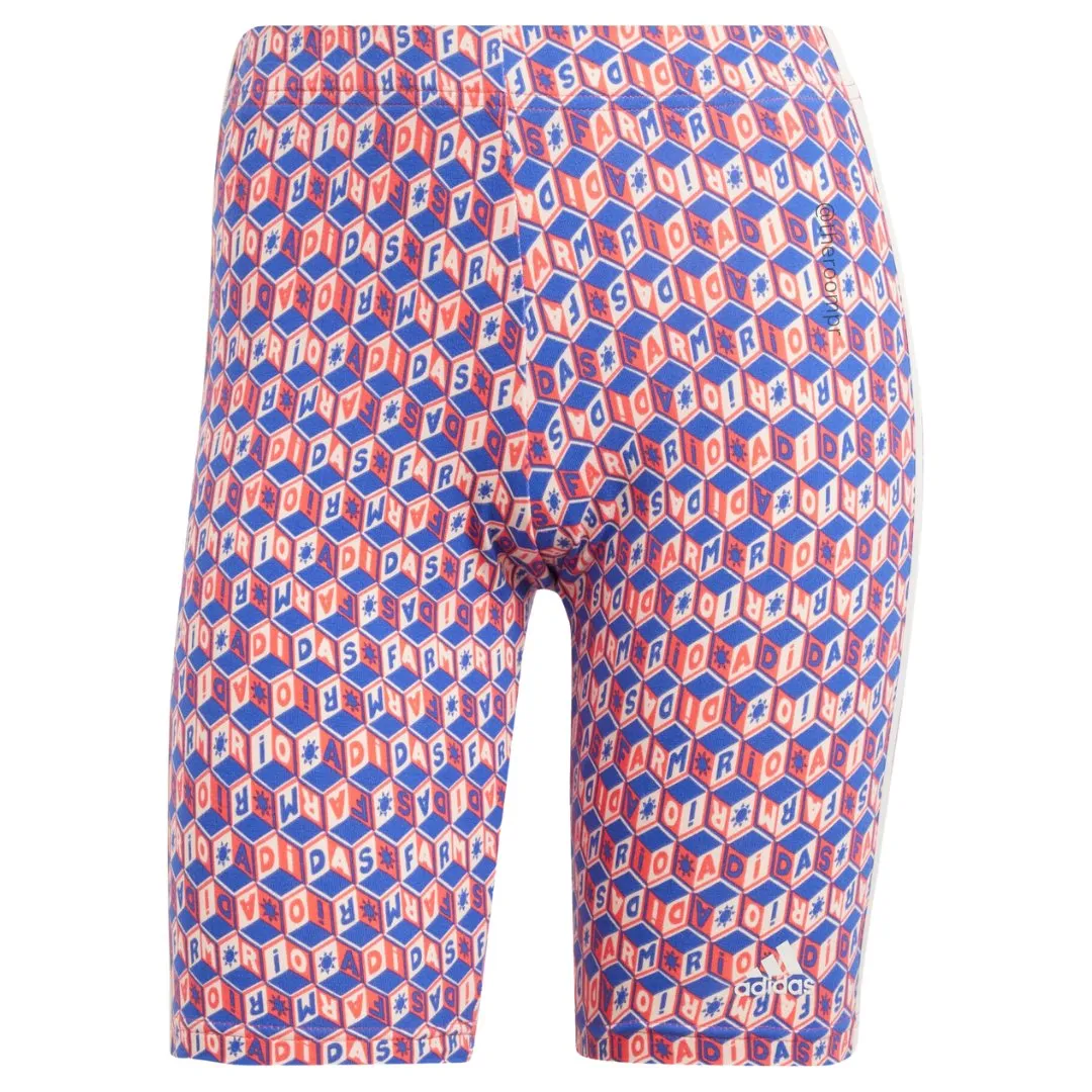 Adidas Women's x FARM "Rio" Bike Shorts - Bold Blue