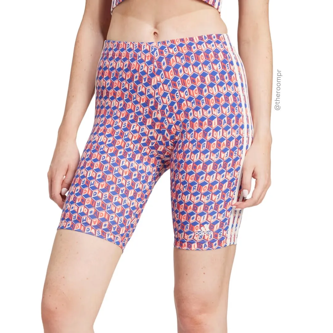 Adidas Women's x FARM "Rio" Bike Shorts - Bold Blue