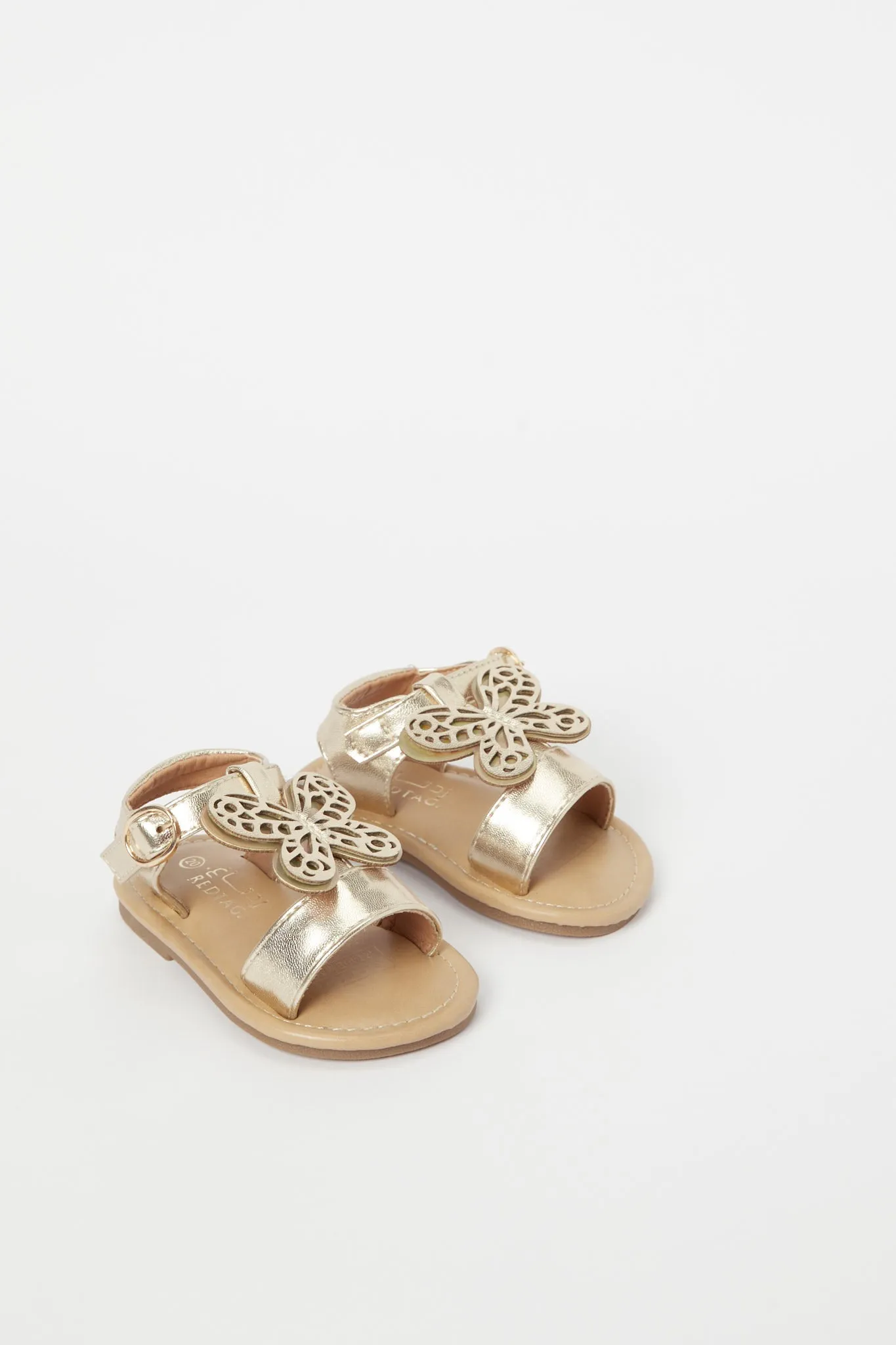 Baby Girls Gold Butterfly Sandal