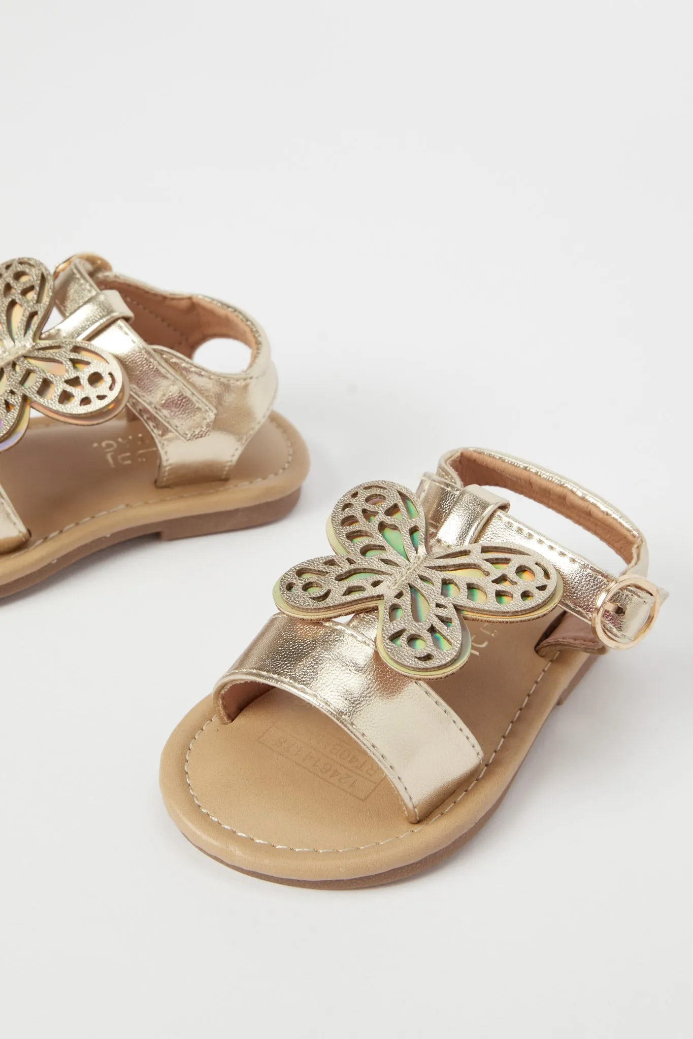 Baby Girls Gold Butterfly Sandal