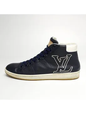 Big logo navy color high top sneakers 255MM