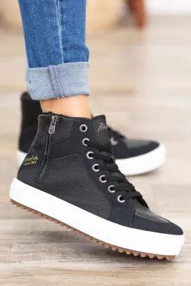 Black Colorblock High Top Sneakers