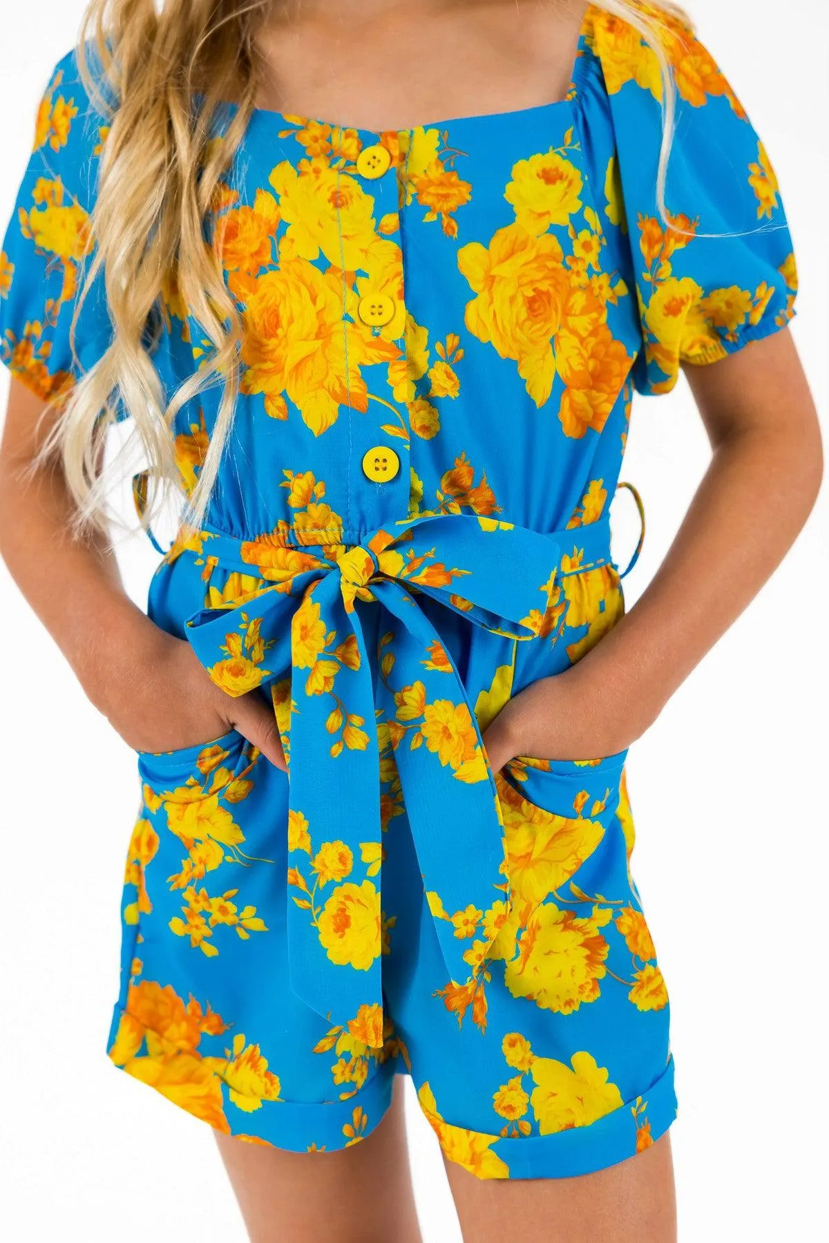 Blue & Marigold Romper