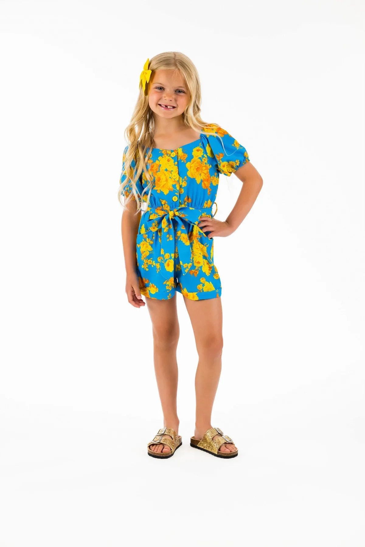 Blue & Marigold Romper