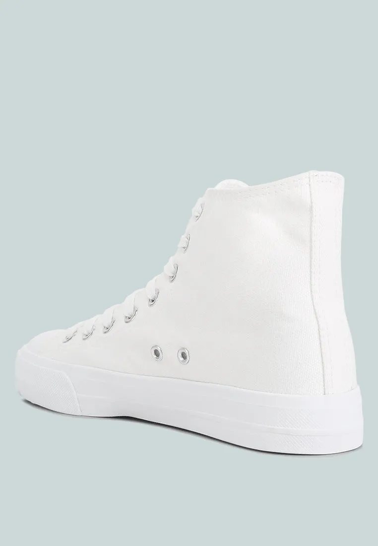 Carew Solid Canvas High Top Sneakers