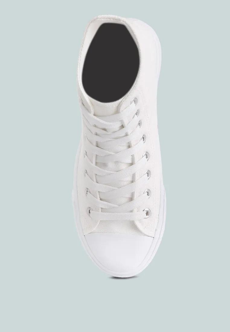 Carew Solid Canvas High Top Sneakers