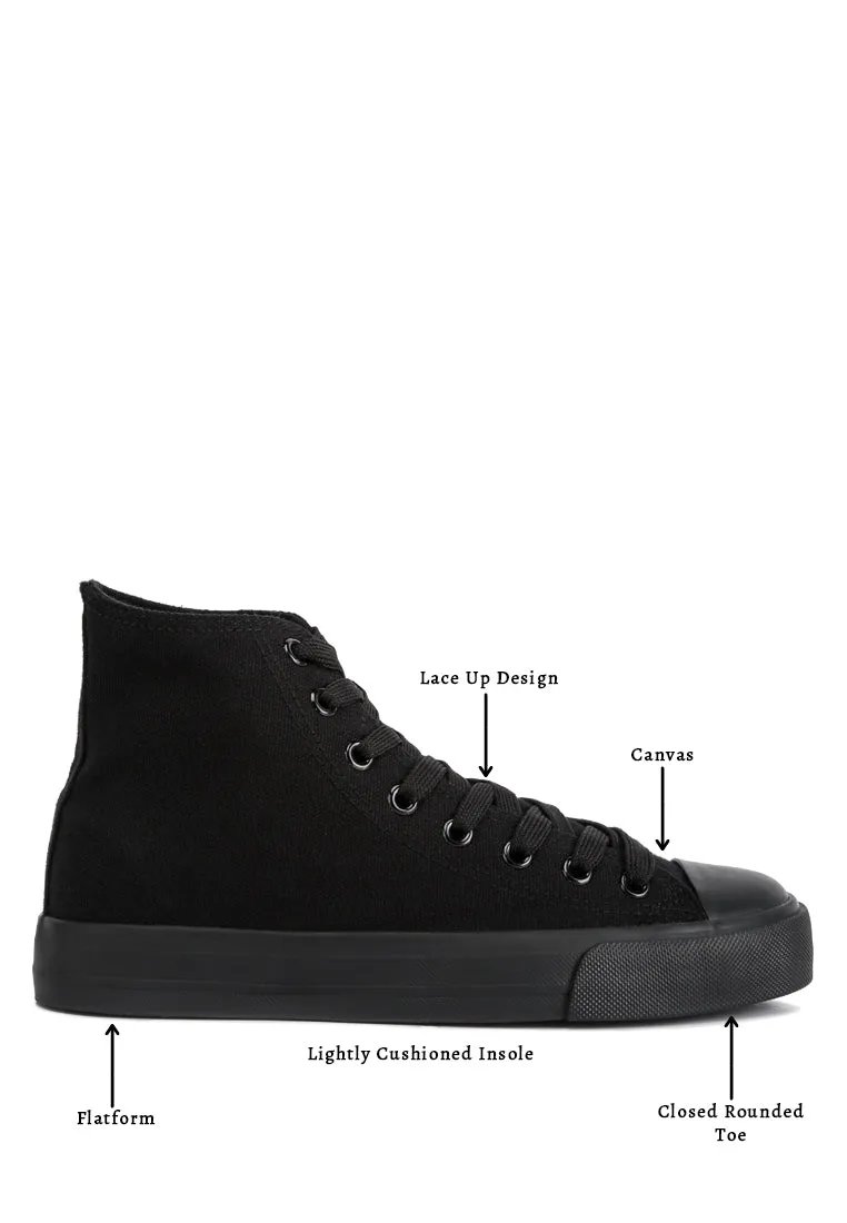 Carew Solid Canvas High Top Sneakers