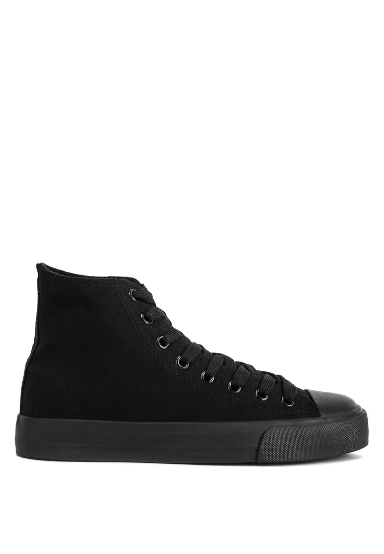 Carew Solid Canvas High Top Sneakers