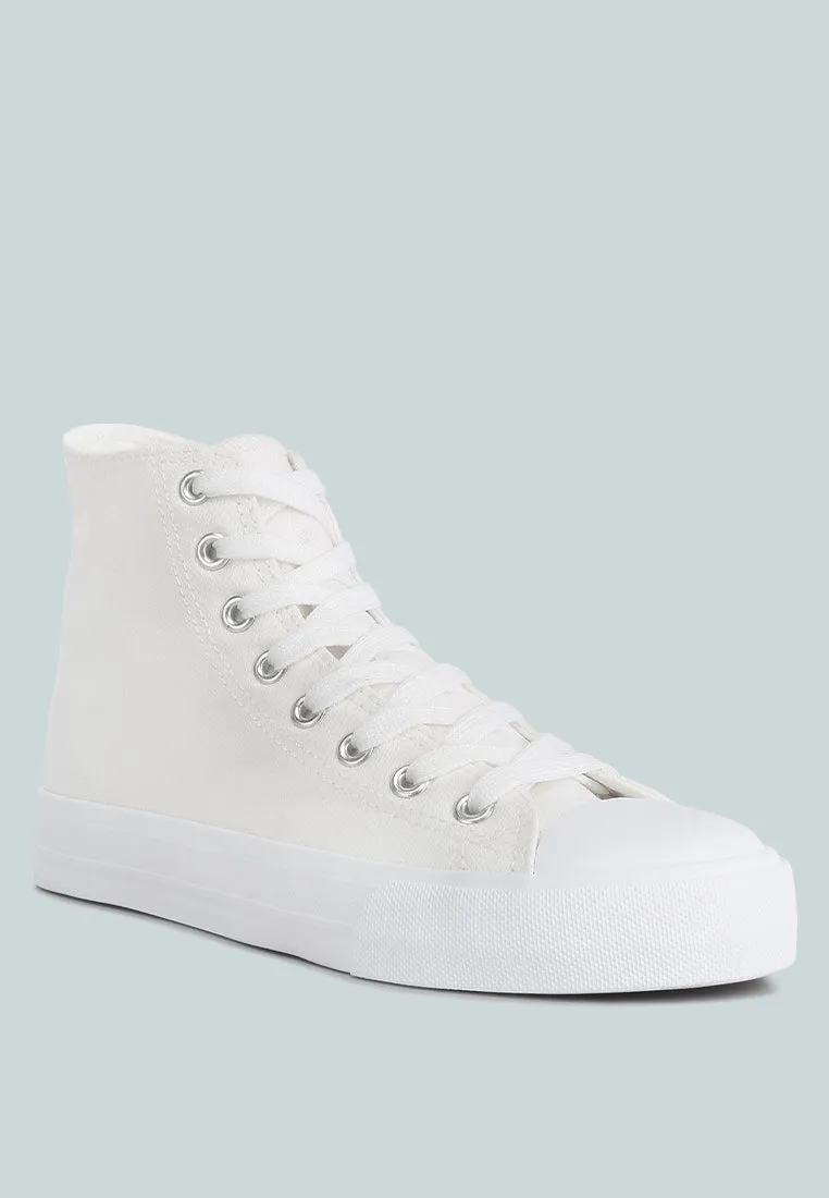 Carew Solid Canvas High Top Sneakers