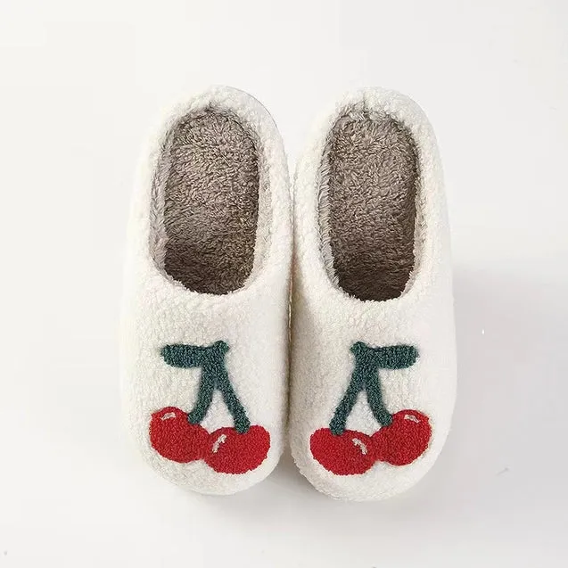 Cherry Print Slippers