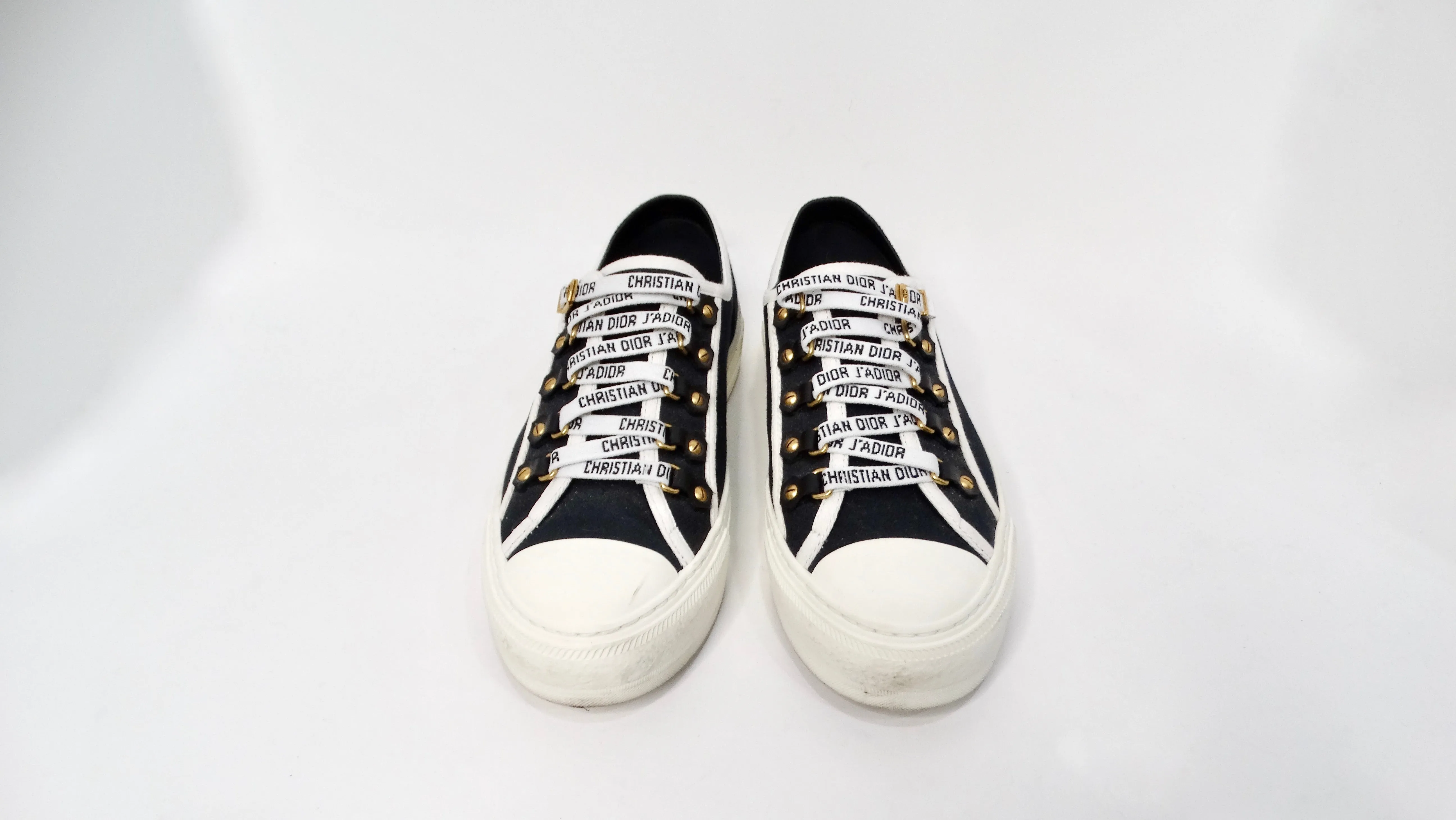 Christian Dior Walk'n'Dior Black Canvas Low-Top Sneakers