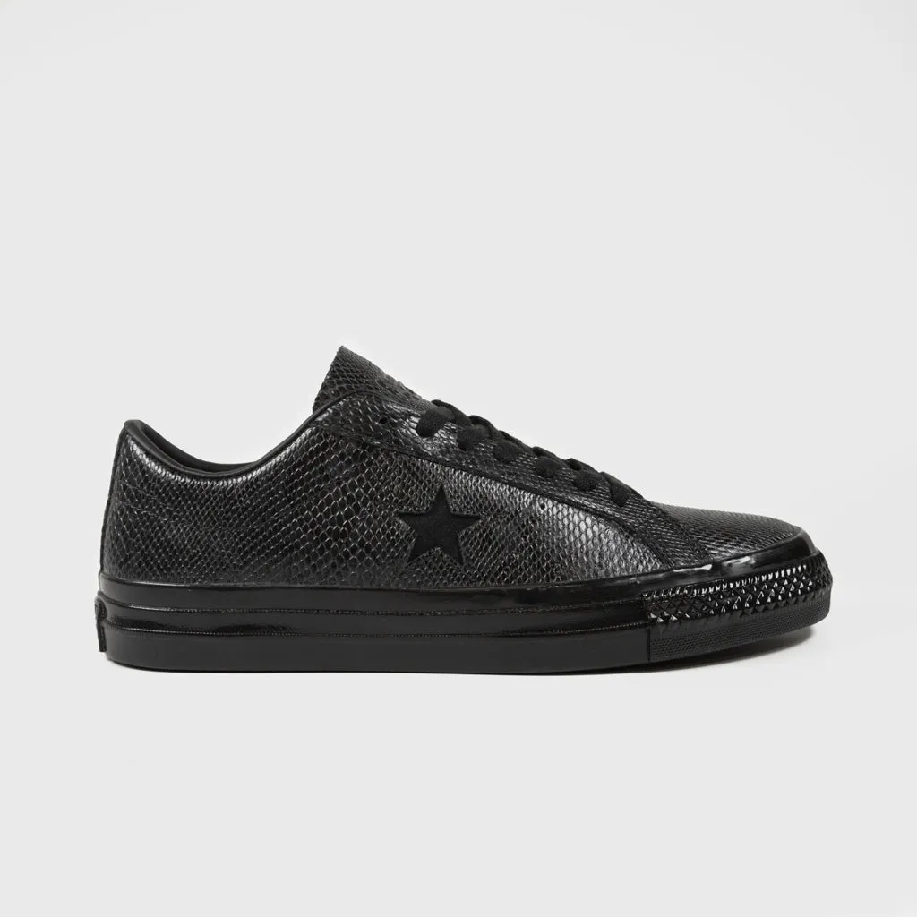 Converse Cons - Jamie Platt Snakeskin One Star Pro Ox Shoes - Black / Black / White