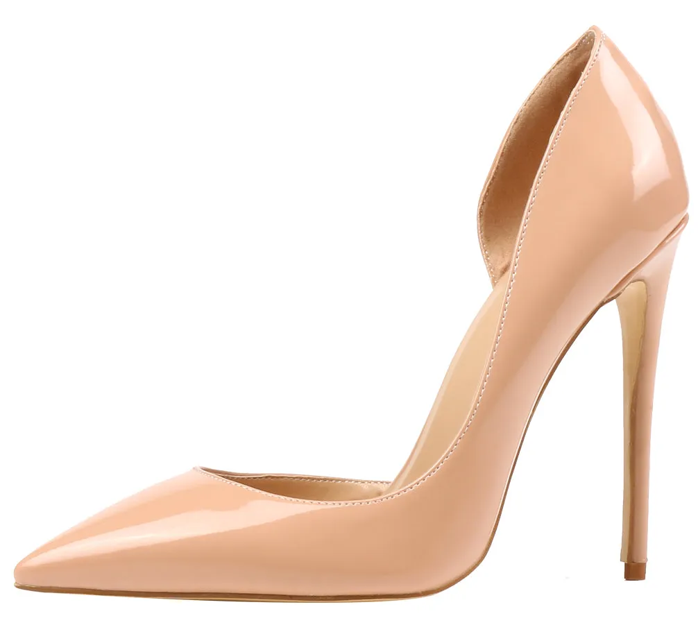 D'Orsay 12cm Cut-out Two-piece Sexy Stiletto High Heel Pumps