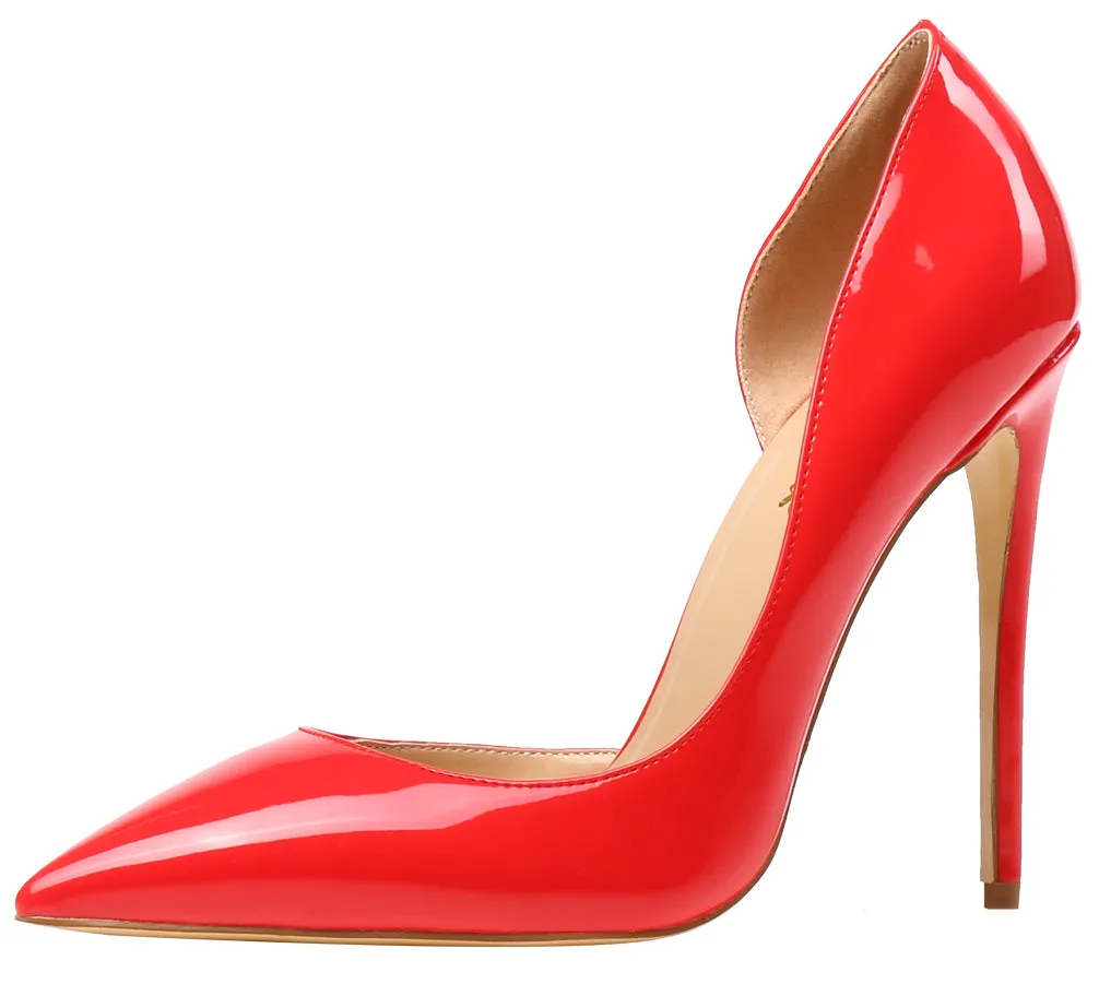 D'Orsay 12cm Cut-out Two-piece Sexy Stiletto High Heel Pumps