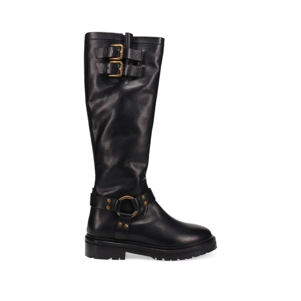 Elstree Casual Leather Long Boots - ELSTREE / 325 854