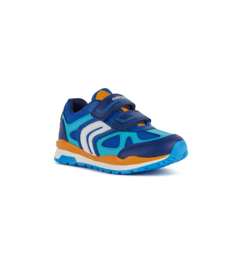 Geox Boys Blue Slip In Durable Casual Trainer Pavel - J4515D