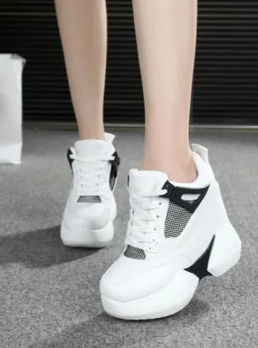 High Platform Shoes Height increasing Leather Shoes