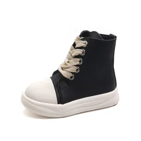 High-Top Leather Sneakers