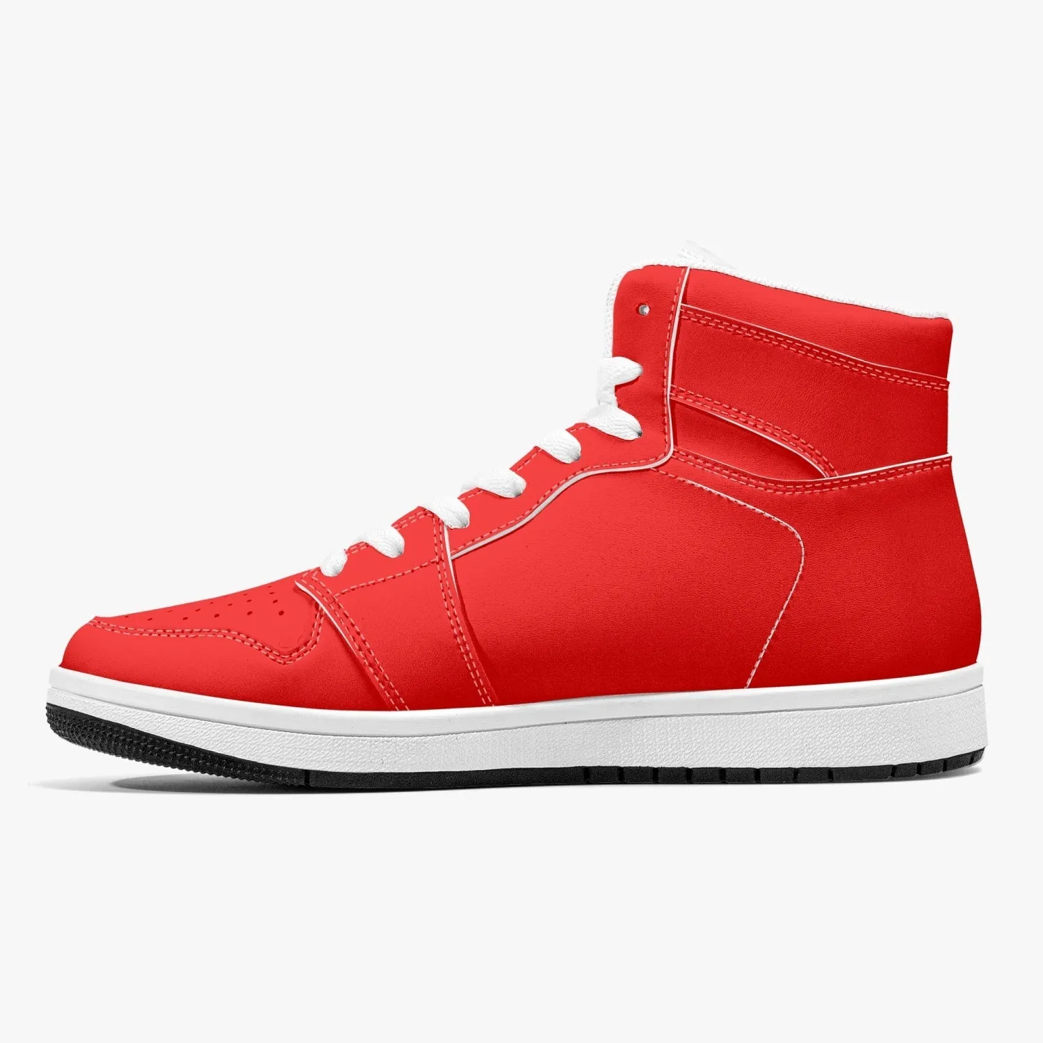 High-Top Leather Sneakers/shoes Red ( black or white bottom)