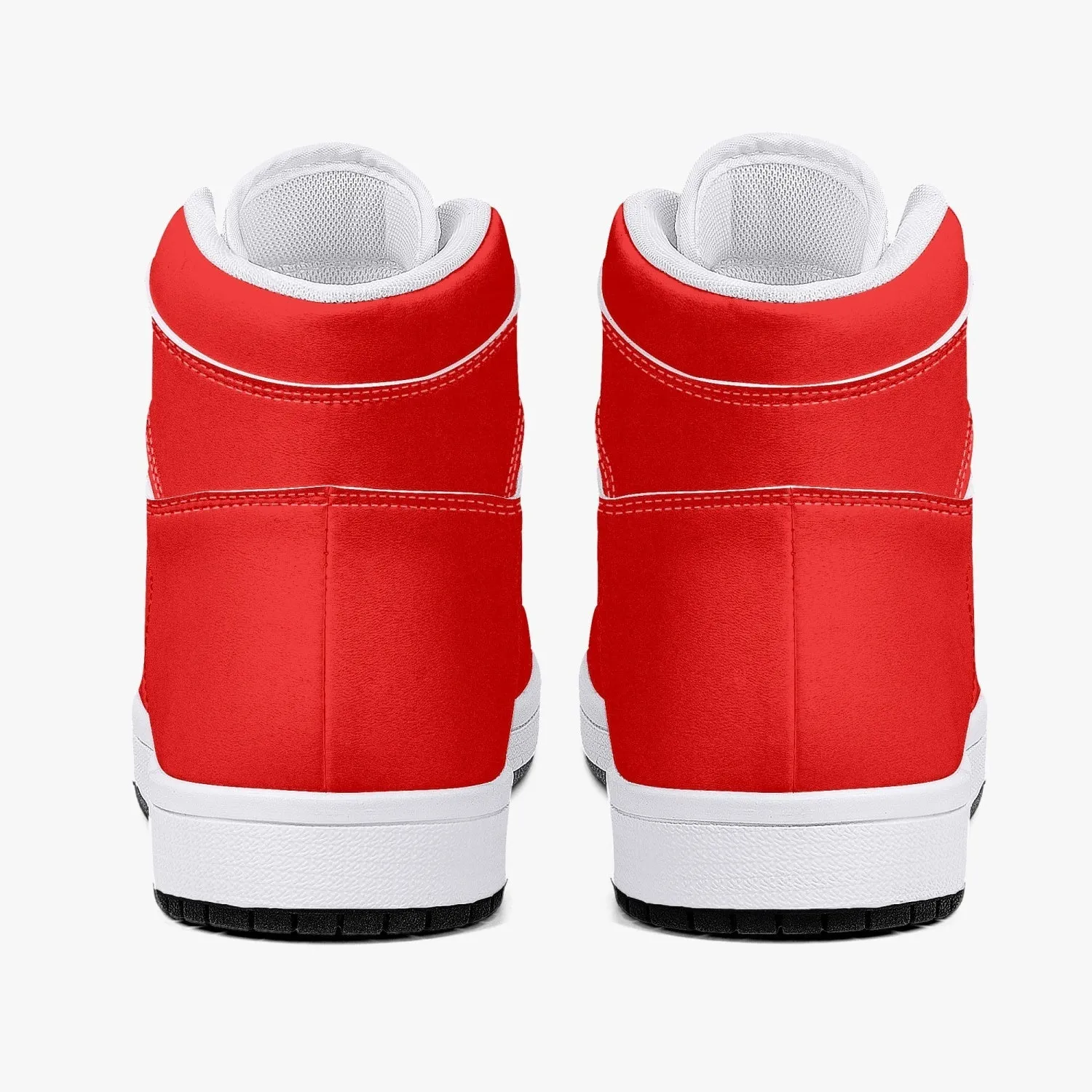 High-Top Leather Sneakers/shoes Red ( black or white bottom)