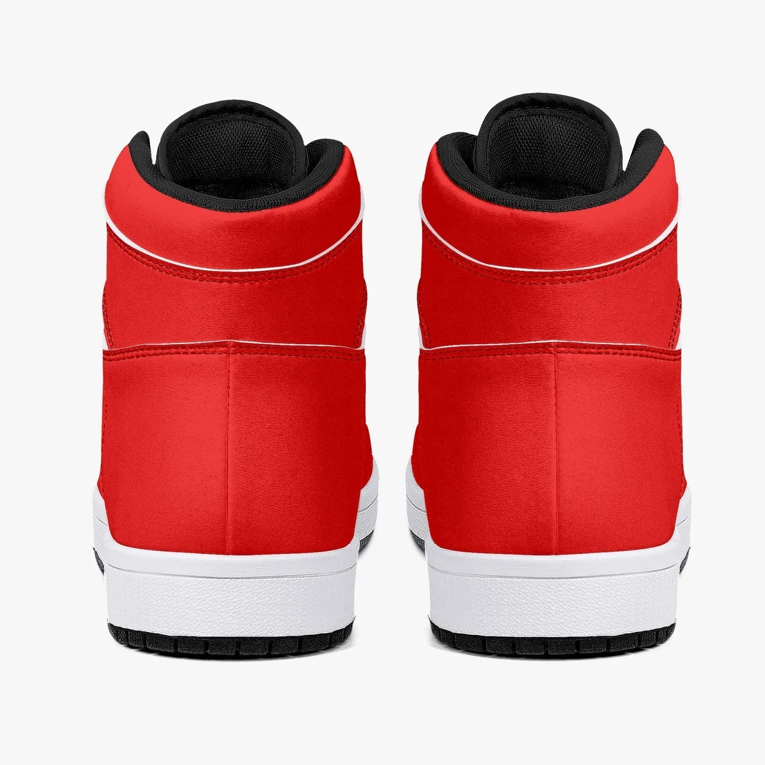 High-Top Leather Sneakers/shoes Red ( black or white bottom)