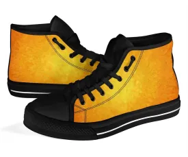 High Top Sneakers - Orange | Custom High Top Shoes, Patterned High Top Sneakers, High Top Sneakers for Women, Unisex Shoes