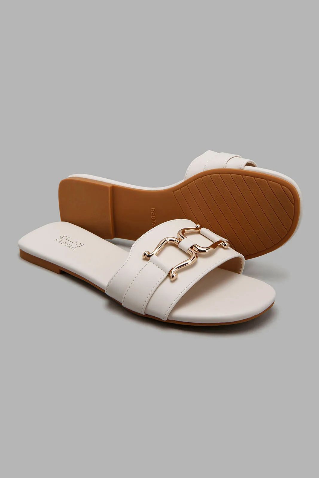 Ivory Buckle Mule