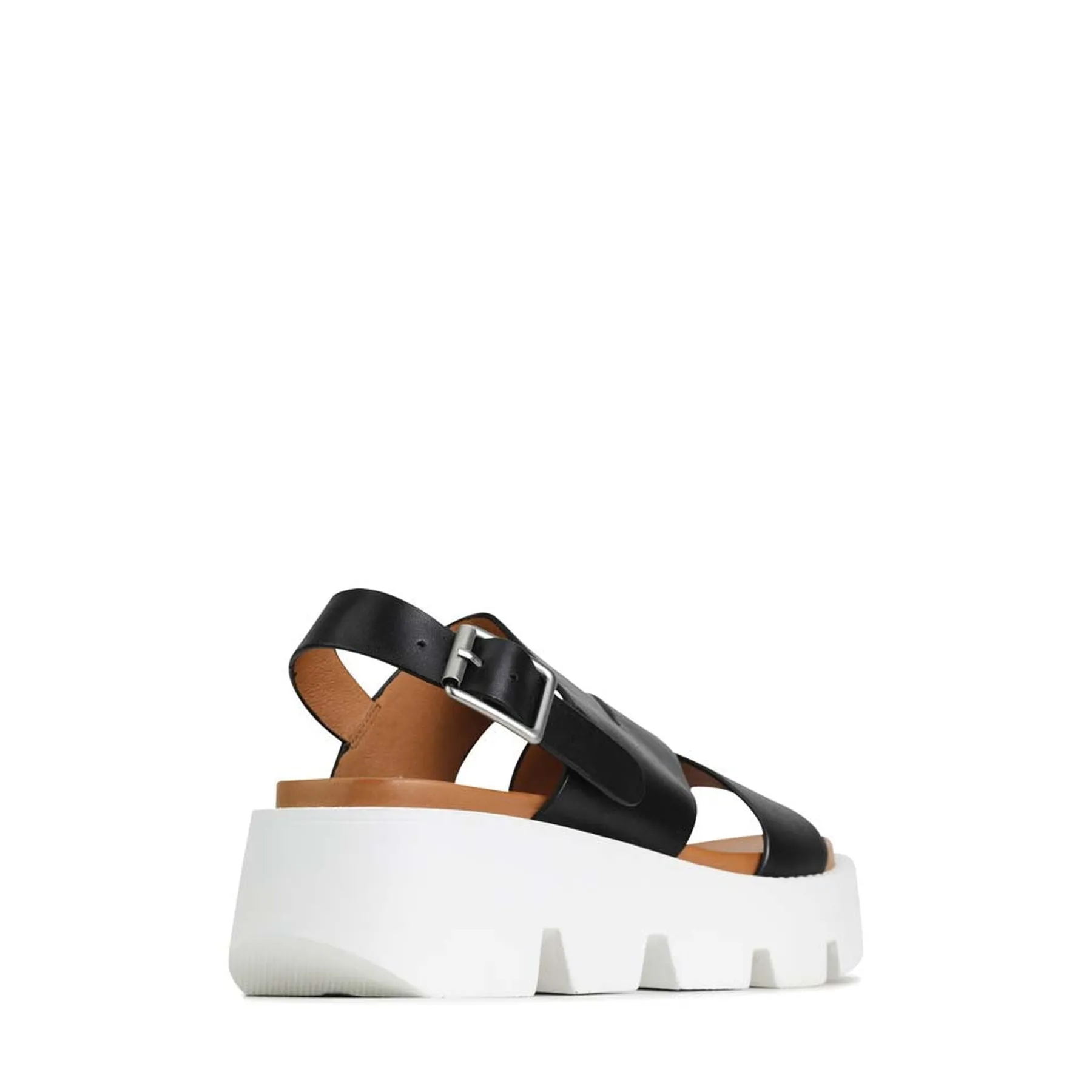 KAILI LEATHER PLATFORM WEDGE SANDALS