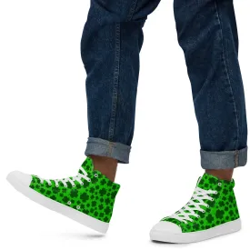 Lucky Clover Men’s High Top Canvas Shoes