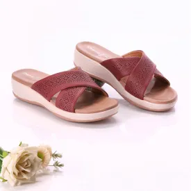 Maroon Simple & Elegant Slippers for women