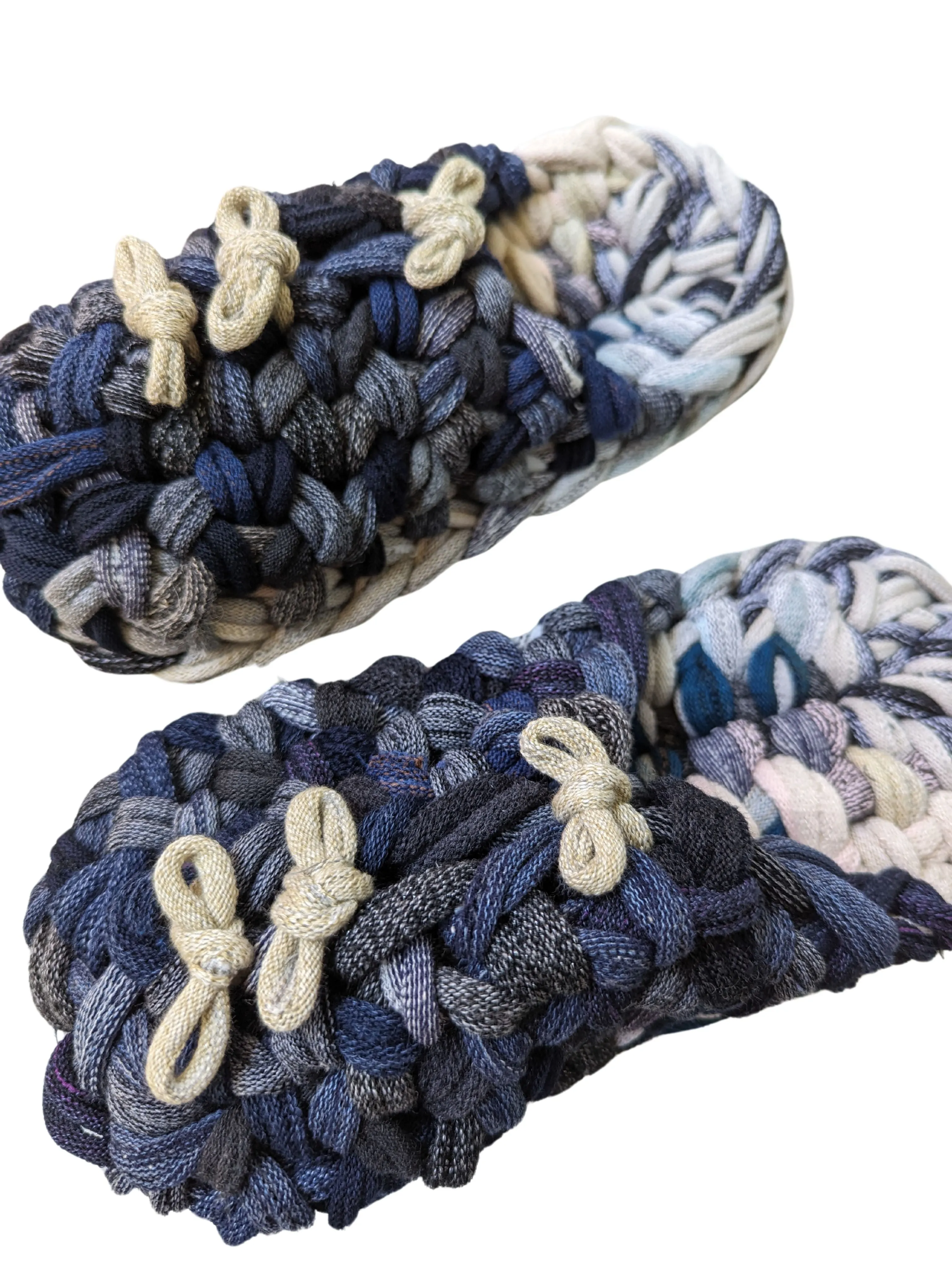 Medium | Knit up-cycle slippers 2024-M49 [Medium]