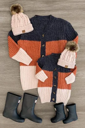 Mom & Me - Striped Cardigan Sweater