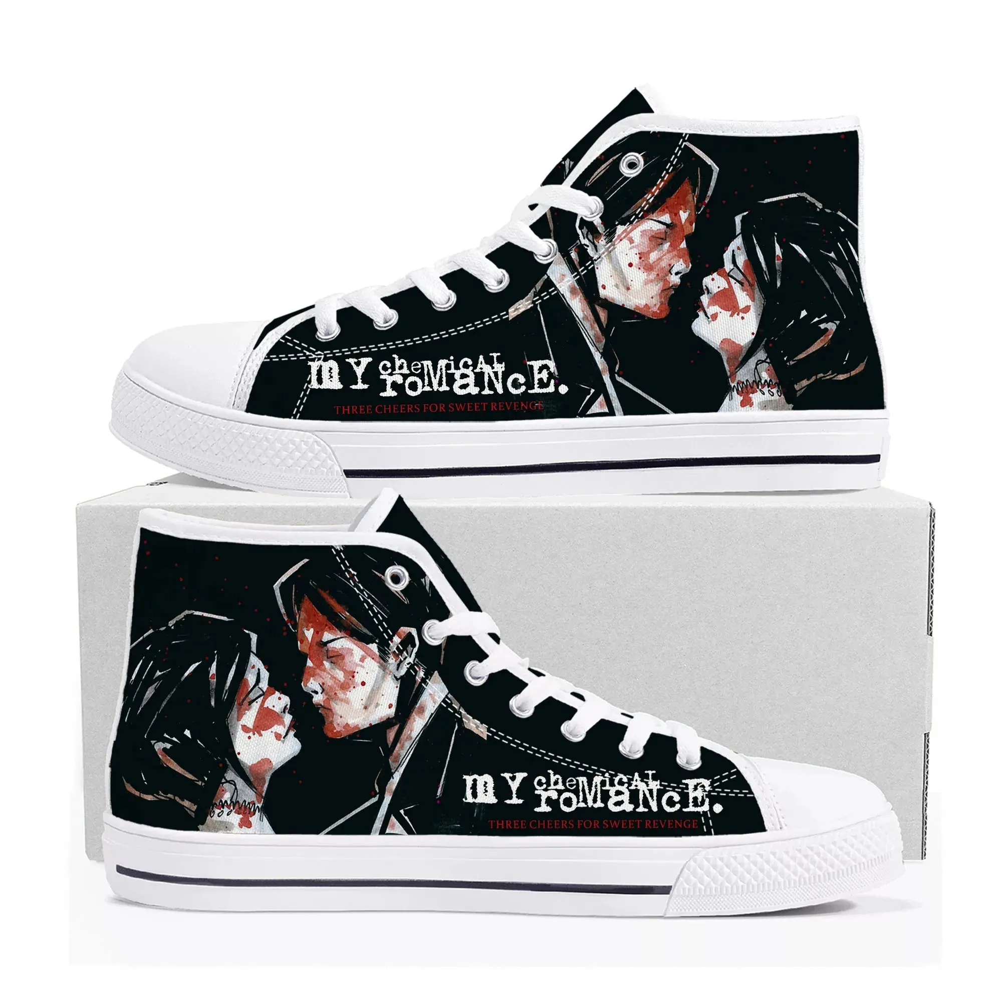 My Chemical Romance High Top Sneakers – Custom Rock Band Canvas Shoes for Men, Women, and Teens | Breathable, Casual, and Stylish