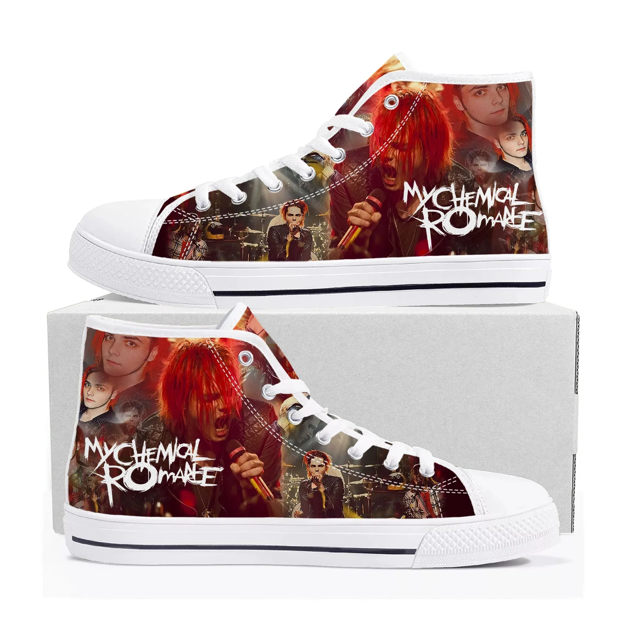 My Chemical Romance High Top Sneakers – Custom Rock Band Canvas Shoes for Men, Women, and Teens | Breathable, Casual, and Stylish