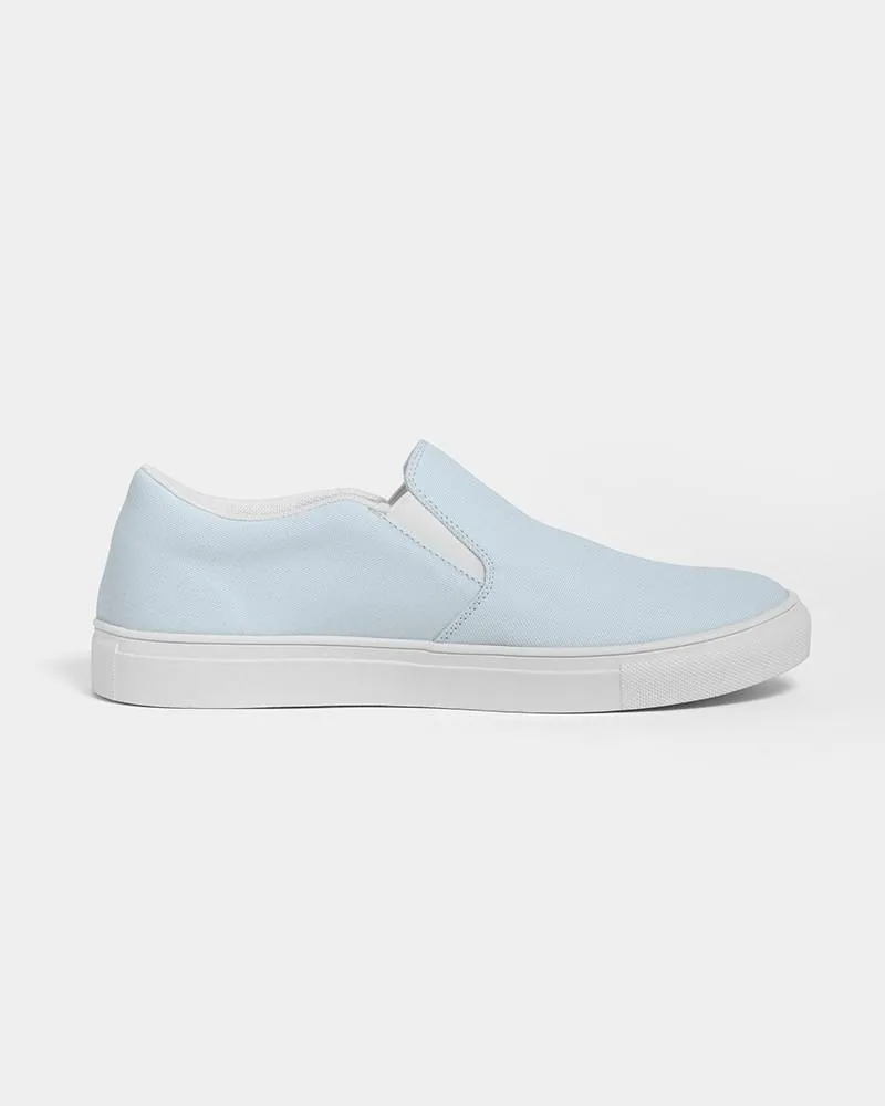 Pale Cyan Slip-On Canvas Sneakers | Men's | Bright Pale Cyan | C10M0Y0K0