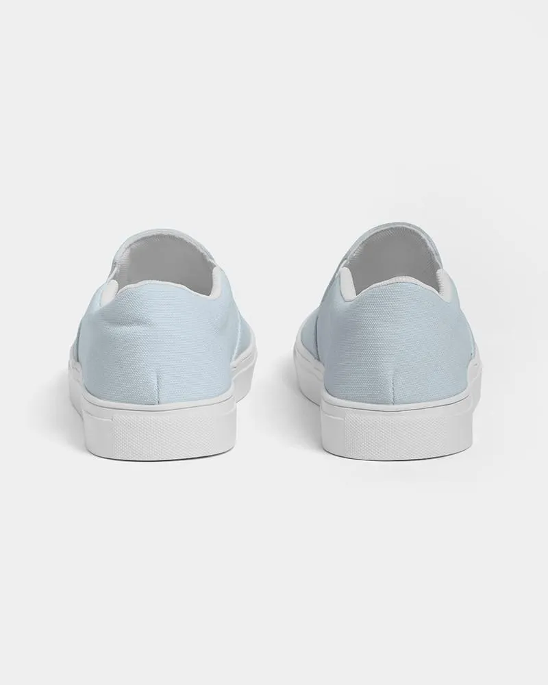 Pale Cyan Slip-On Canvas Sneakers | Men's | Bright Pale Cyan | C10M0Y0K0