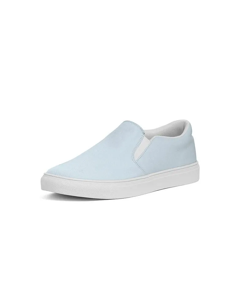 Pale Cyan Slip-On Canvas Sneakers | Men's | Bright Pale Cyan | C10M0Y0K0