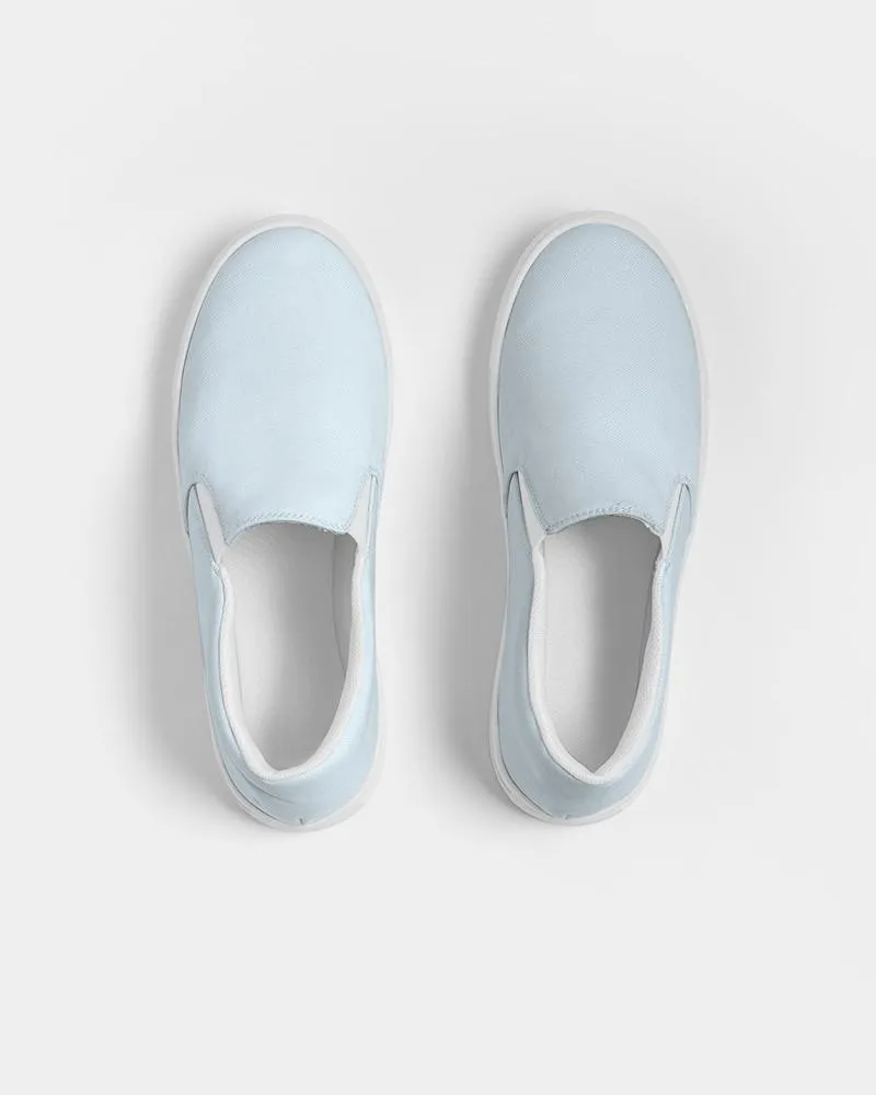 Pale Cyan Slip-On Canvas Sneakers | Men's | Bright Pale Cyan | C10M0Y0K0