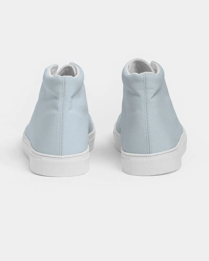 Pale Cyan Women's High-top Canvas Sneakers | Women's | Bright Pale Cyan | C10M0Y0K0