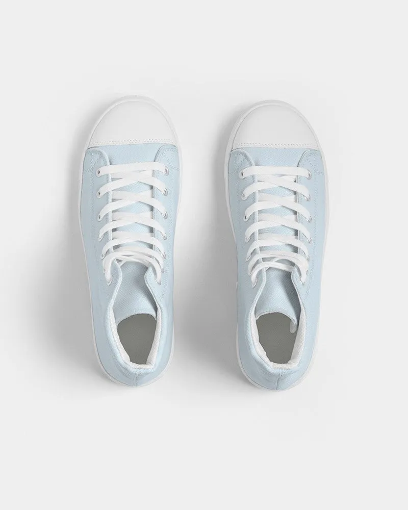 Pale Cyan Women's High-top Canvas Sneakers | Women's | Bright Pale Cyan | C10M0Y0K0