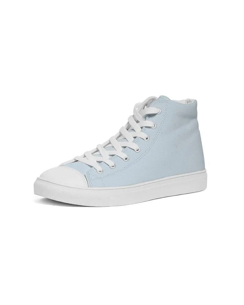 Pale Cyan Women's High-top Canvas Sneakers | Women's | Bright Pale Cyan | C10M0Y0K0