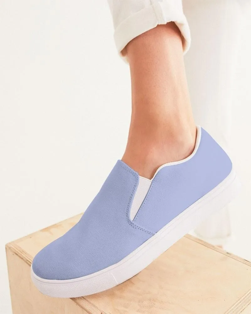 Pale Pastel Blue Slip-On Canvas Sneakers | Women's | Bright Pale Pastel Blue | C30M22Y0K0