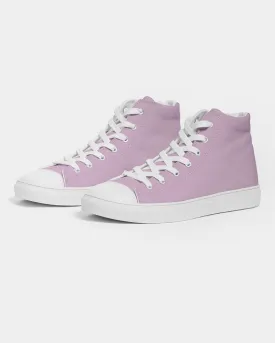 Pale Pastel Magenta Purple Men's High-top Canvas Sneakers | Men's | Bright Pale Pastel Magenta Purple | C8M30Y0K0