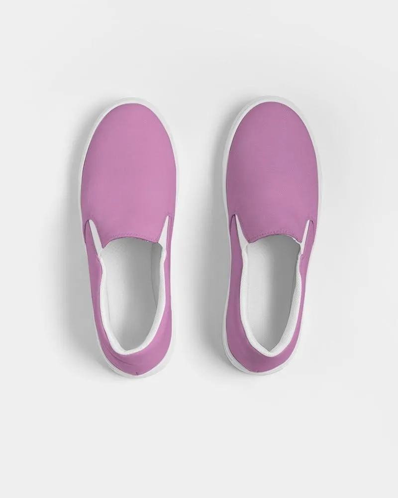 Pastel Magenta Purple Slip-On Canvas Sneakers | Men's | Bright Pastel Magenta Purple | C15M60Y0K0