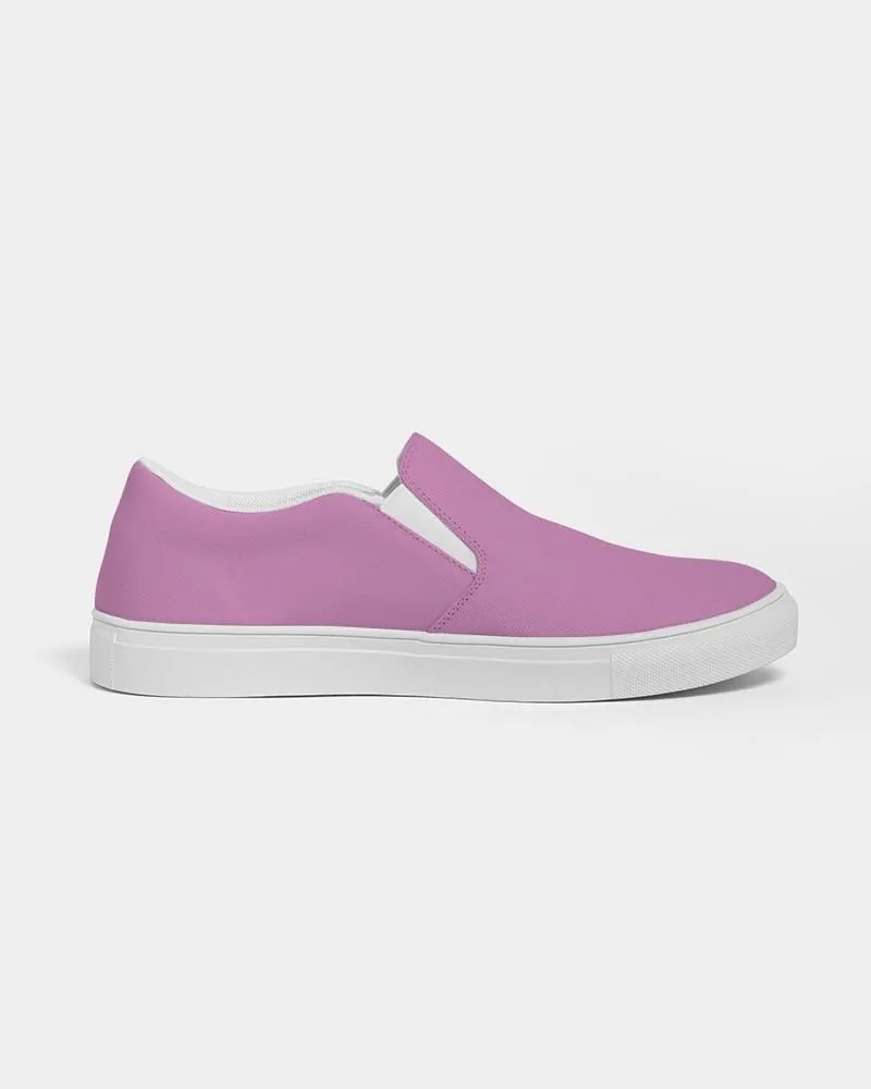 Pastel Magenta Purple Slip-On Canvas Sneakers | Men's | Bright Pastel Magenta Purple | C15M60Y0K0